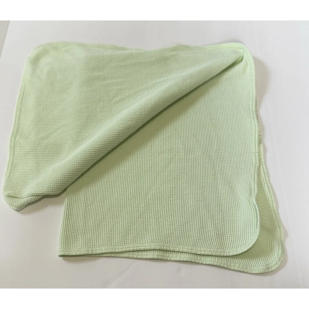 VTG Tykes by Carters Rare Green Cuddly Duckie Patch Thermal‎ Baby Blanket Y2K
